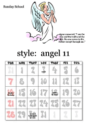 November angel calendar
