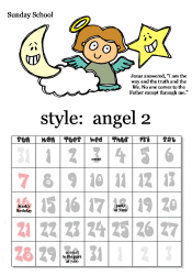 February angel calendar