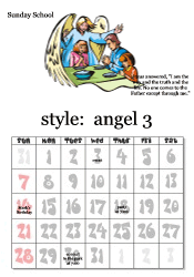March angel calendar