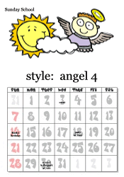 April angel calendar