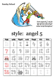 May angel calendar