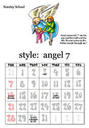 July angel calendar