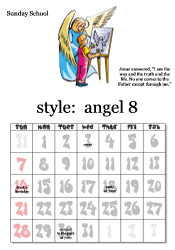 August angel calendar