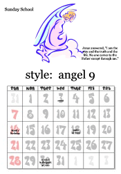 September angel calendar