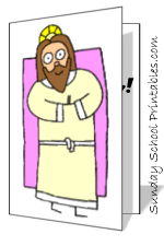 card with Jesus praying