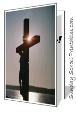 Jesus on the cross, ocean