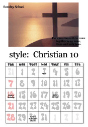 October Christian calendar