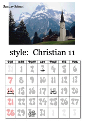 November Christian calendar