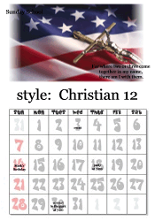 December Christian calendar
