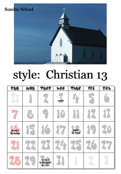 full year Christian calendar