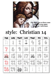 printable Christian calendar