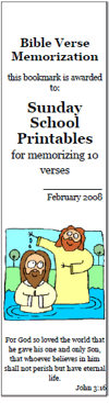 Baptism bookmark