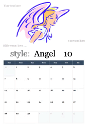 Angel portrait in blue line art