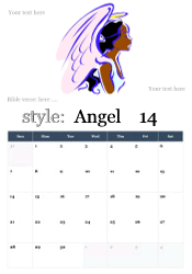 Angel in profile with pink wings