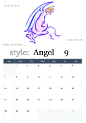 Kneeling angel in soft pink and blue