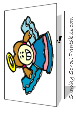 cute angel, card template