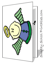 baby angel, card to print