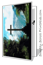 cross, hill, mountains