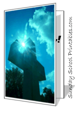 cross silohuette, sunlight