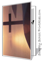 cross, hillside, sunset
