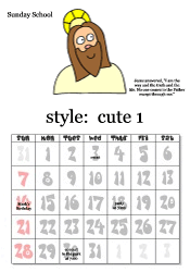January Jesus calendar