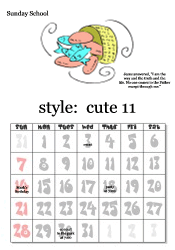 November Jesus calendar