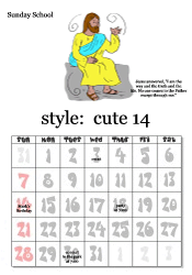 printable Jesus calendar