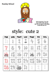 February Jesus calendar