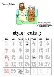 March Jesus calendar