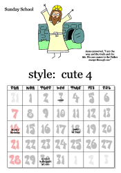 April Jesus calendar