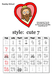 July Jesus calendar