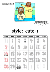 September Jesus calendar
