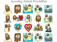 Spend Time With Jesus sandbox Tiny Sunday School Stickers
